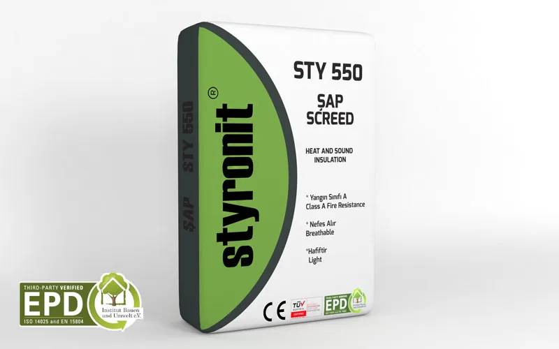 STY 550 Hafif Şap ürün ambalajı
